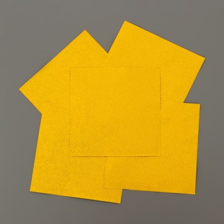 Foil for sweets 10*10cm 100pcs, lemon gold, texture No. 1