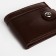 Male purse on a magnet, department for bills, for maps, for coins, brown color
