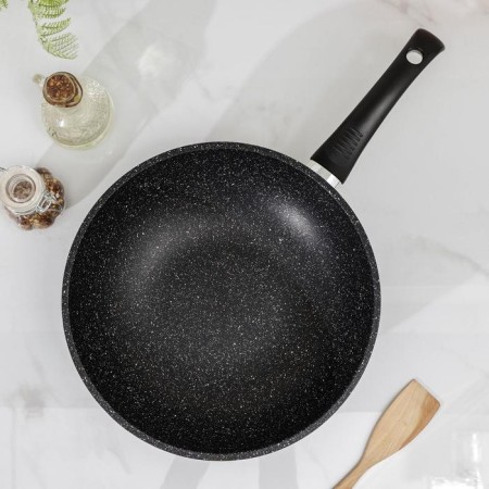 Pan - Vok Dolyana "Elite", d = 28 cm, anti -stick coating, black color-1