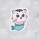 A set of paper stickers "Characters", 10 pcs
