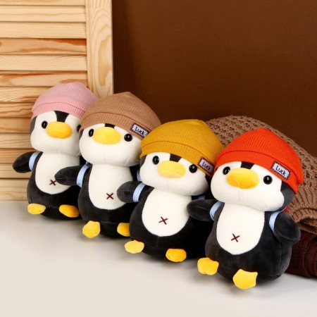 Soft toy "Penguin", in a red hat, mix-6