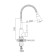 Accoona A9890T-1 kitchen mixer, single-leaf, silicone spout, gray/chrome