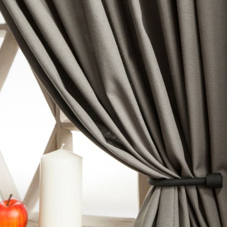 Billy curtains with grabbing, 170 x 270 cm - 2 pcs, gray-1