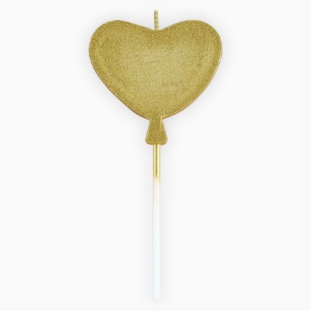 Candle for the cake "Happy Birthday", gold, 5.5 x 12 cm.-3