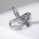 Ring "Butterfly" with a chain, color in silver, dimensionless