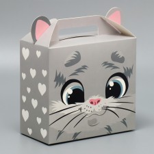 Gift folding box, packaging, “cat”, 23 x 20 x 10 cm