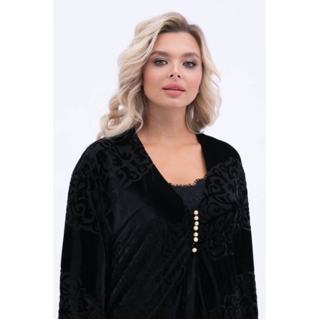 Cardigan female, size 52, black color-1