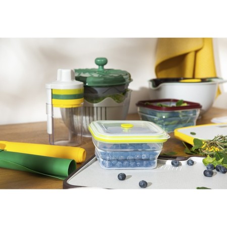 Silikobox transportation and storage container, silicone, folding, 900 ml, green color-2