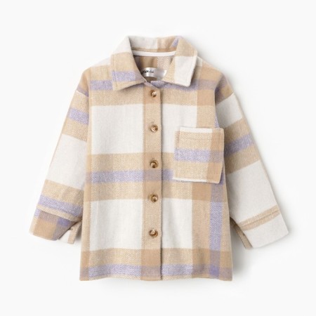 Children's shirt kaftan insulated, size 34 (122-128 cm), beige-5