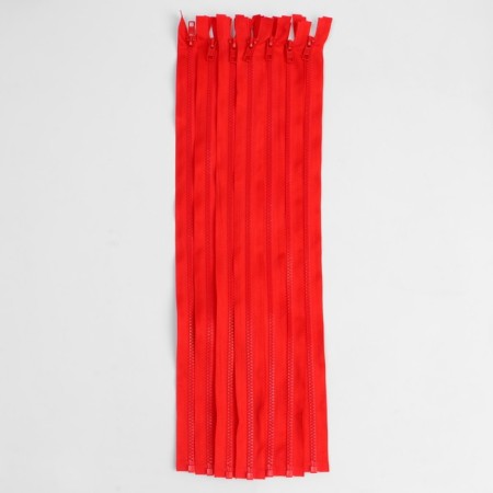 Lightning "Tractor", No. 5, connective, locking machine, 30 cm, red color-2