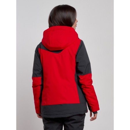 Ski jacket female, size 48, red color-3