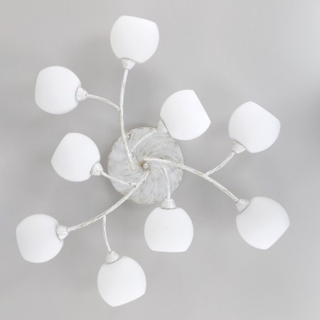 Ceiling chandelier Citilux "Florida" CL148190, 92x92x14.5 cm, 9x60W, E14, white color-6