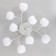 Ceiling chandelier Citilux "Florida" CL148190, 92x92x14.5 cm, 9x60W, E14, white color