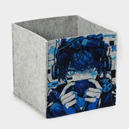 Anime organizer for storage, 30 × 30 × 30 cm, 24 l, gray
