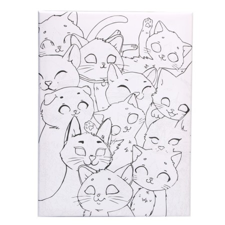 Picture on numbers on a canvas with a subframe "Many cats", 40 x 50 cm-1