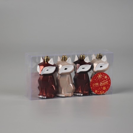 Jewelry decoration "Fairytale" (set 4 pcs) 8.5x3.5 cm, beige brown-1