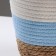 Kashpo wicker "Namibia", 21.5x21.5x18.8 cm, natural, blue, white