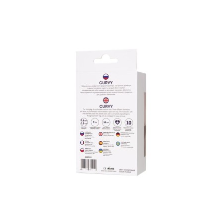 Anal sleeve Todo by Toyfa Curvy, silicone, purple, 14 cm, Ø 3.2 cm-7