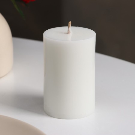 Candle-cylinder smooth, 5x7.5 cm, white, 6 hours-1