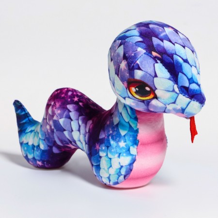 Soft toy "Snake", blue-1