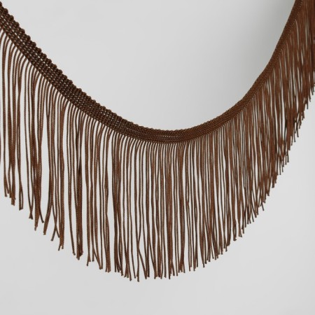 Decorative braid "Furrm", 10 cm, 5 ± 0.5 m, coffee color