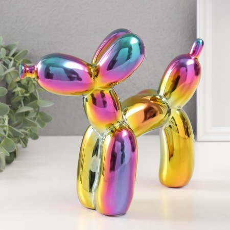 Souvenir Ceramics "Air Ball - Pissing Dog" Chameleon 10.5x23x20 cm-2