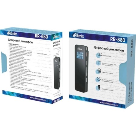RITMIX RR-880, 16GB, APE, MP3, WMA, FLAC, WAV, Jack 3.5, 400 MACH, Micro USB, Black-6