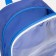 Cosmetic bag with a handle, blue color