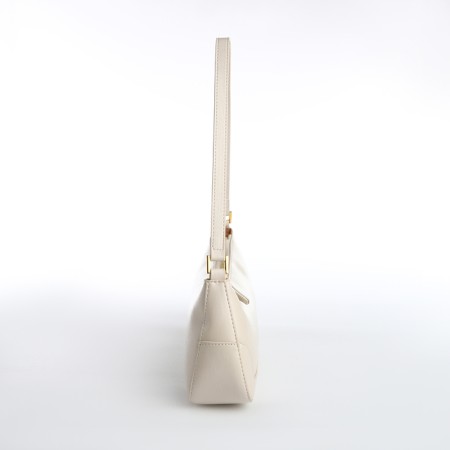 Bag Women's Baget with a zipper, white color-5