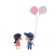 Toy on a car panel, a couple in love, K5