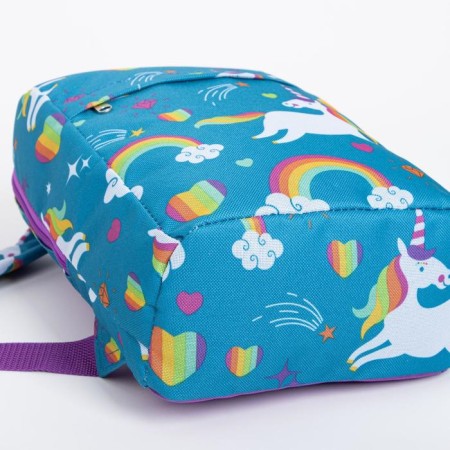 Baby backpack on lightning, 2 outer pockets, blue color-4