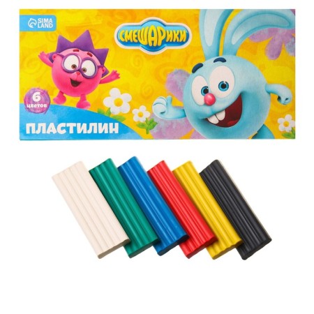 Plasticine Smeshariki, 6 colors, 90 g-5