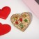 Brooch "Heart" luxurious, colored in gold