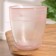 Flower pot with the pallet "Harmony", pink 1 liter