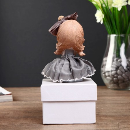 Souvenir Polystone "Baby in a dress with a lush skirt, with a bow" MIX 17x8x8 cm-4