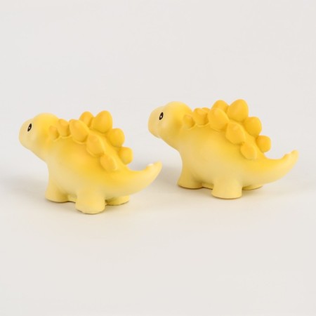 Miniature puppet "dinosaurus", set 2 pcs., Size 1 pc. - 3 × 5.5 × 2 cm, yellow color-4