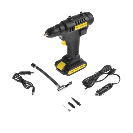 Car compressor, wireless, 12 V, 27 l/min, 2000 mA