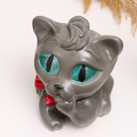 Копилка "Кот с бантом" 20х20х20см-3