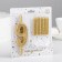 Set of candles number "9" + classic, gold, 10 cm