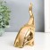 Souvenir Ceramics "Elephant - Dobrot up" Gold 8x5.3x14 cm