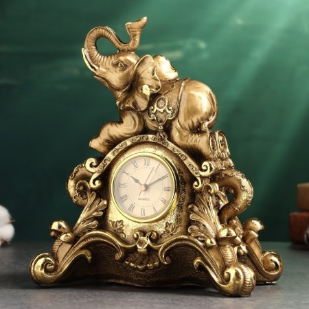 Watch "Elephant" 26x23x14cm, bronze-1