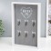 Hooks decorative wood 6 hooks "heart with keys" gray 30x20x3 cm