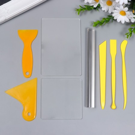 Tools for modeling and giving a set of 8 pcs plastic, acrylic