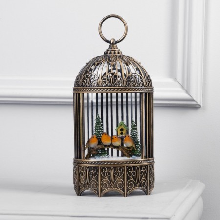 LED figure "Lantern with dungeons" 13 × 25.5 × 8 cm, plastic, AAX3 batteries (not in the kit), USB, glow warm white-1