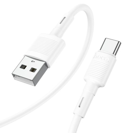 Hoco X83, Type -C cable - USB, 3 A, 1 m, data transfer, PVC, white