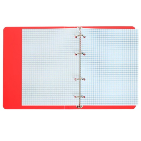 A notebook on rings A5 80 sheets in Calligrata Calges Red, plastic cover, OFSET MIX OFSET (2 colors)-4