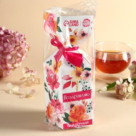 Black tea in a box of candy "Congratulations", 100 g.-5