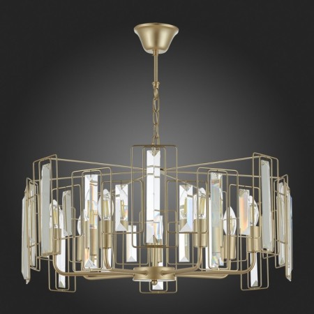 Suspended EVOLUCE lamp. Sle103403-07. Giano. 7x40 watts, E14, 65x65x28 cm, Shampan-4