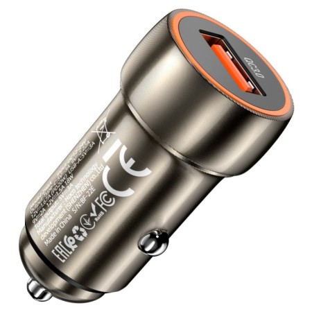 Hoco Z46, 1 USB, 18 W, PD + Qc, Black Automobile Charger.-2