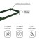 Glocked bed, 390 × 100 × 15 cm, color green moss, Greengo
